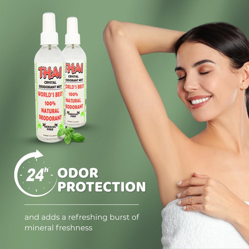 Thai Deodorant Stone Crystal Mist Natural Deodorant Spray 8 oz. Bundle (Pack Of 3) - Image 3